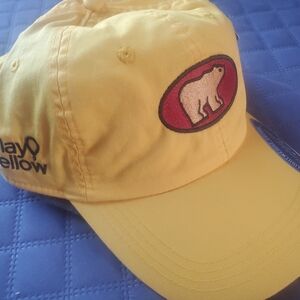 Yellow Baseball Cap with Polar Bear Patch